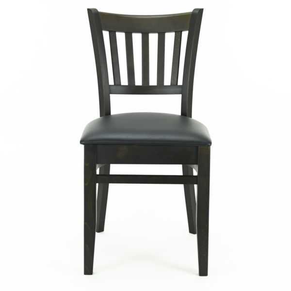 Quentin bistrostoel | zwart | gestoffeerde houten stoel met steunen - Afbeelding 3