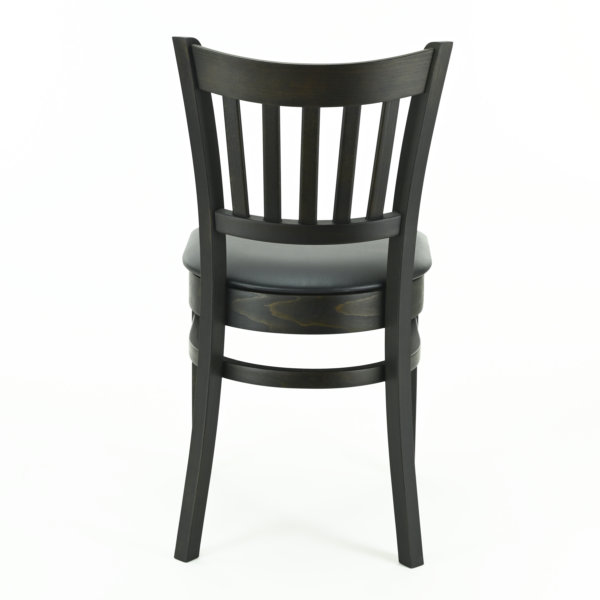Quentin bistrostoel | zwart | gestoffeerde houten stoel met steunen - Afbeelding 4