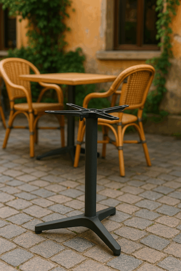 Horeca terrastafel NICO | 70x70 cm | HPL Compact Beton Grijs | Made in Germany - Afbeelding 4
