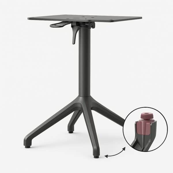 Horeca terrastafel Luna Wiebelvrij | 80x80 cm | Resalit koper | opvouwbaar | zelfinstellend - Afbeelding 4