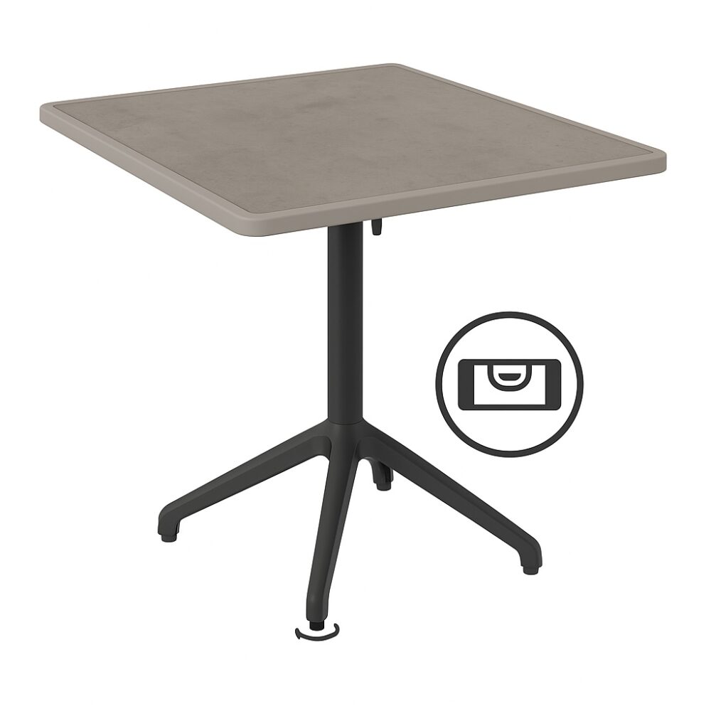 Horeca terrastafel Luna Wiebelvrij | 80x80 cm | Resalit beton licht | opvouwbaar | zelf verstelbaar