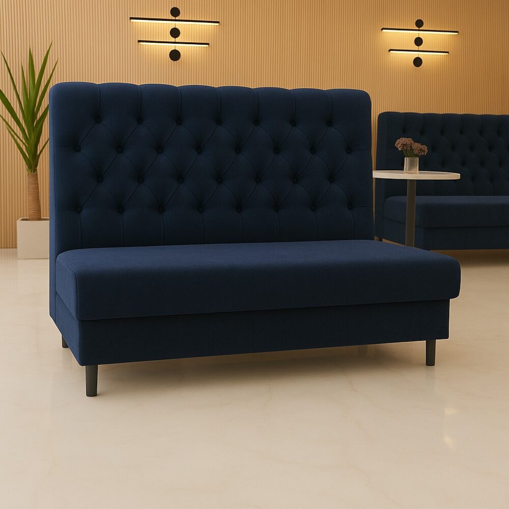 Horeca bank | Exclusief | Gladde zitting | Rugleuning met knopenbekleding