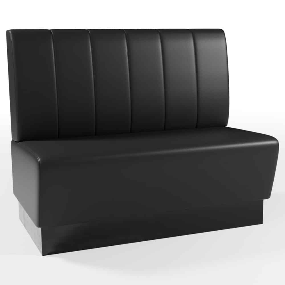 Horeca bankje Amsterdam | 100 cm breed | Zwart | Verticaal gestreept | Eetbankje