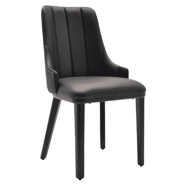 Lugo | massief houten stoel | zwart
