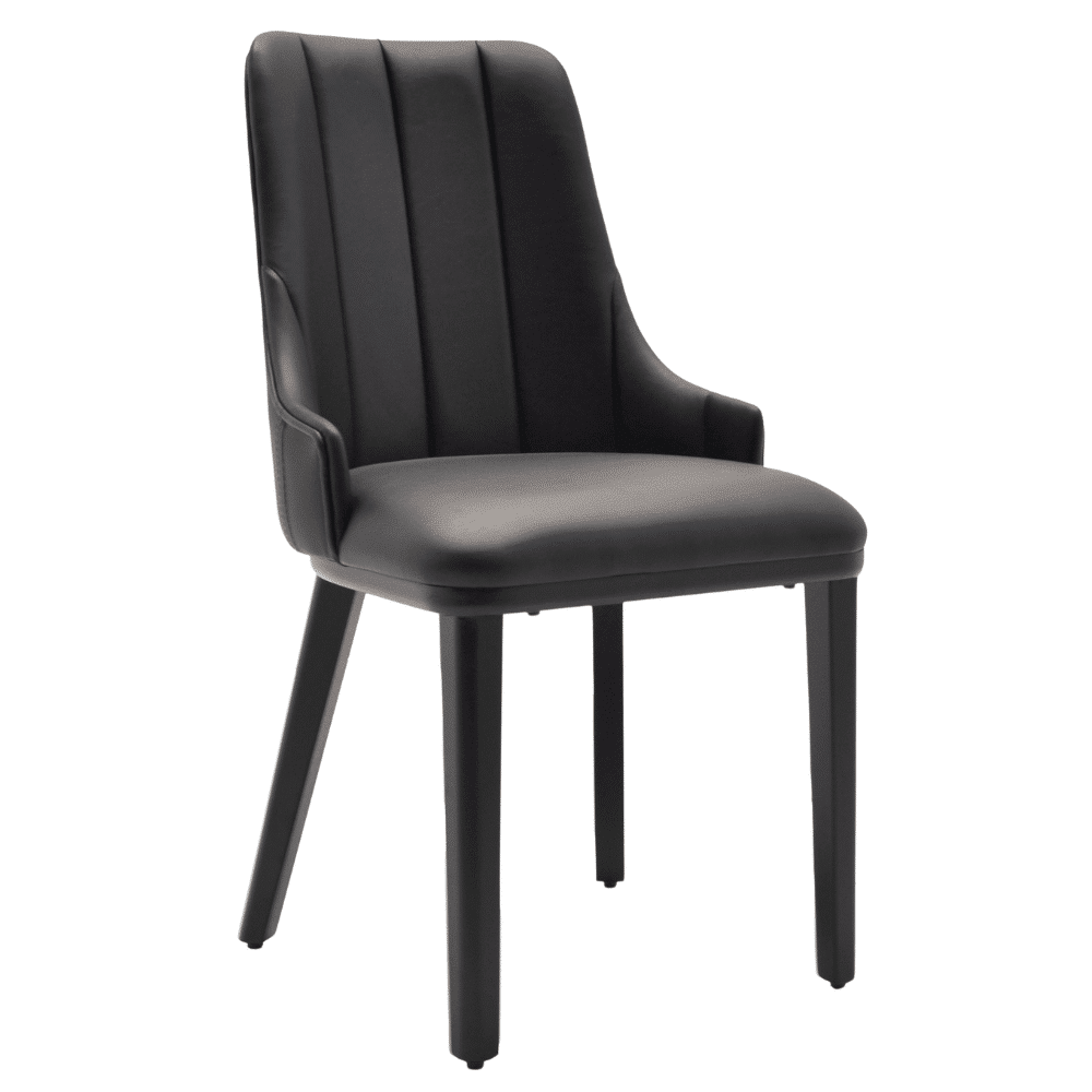 Lugo | massief houten stoel | zwart