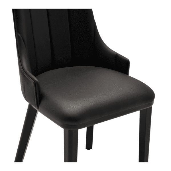 Lugo | massief houten stoel | zwart - Afbeelding 3