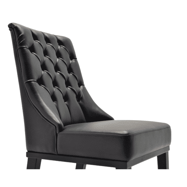 Riga I massief houten stoel | zwart | Chesterfield - Afbeelding 3