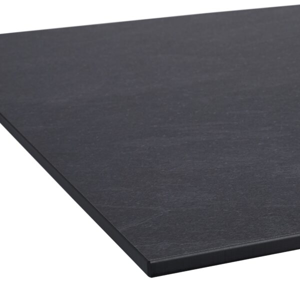 Horeca terras tafel Richard Dubbel | 120x70 cm | HPL Compact Graphite Slate | Made in Germany - Afbeelding 2