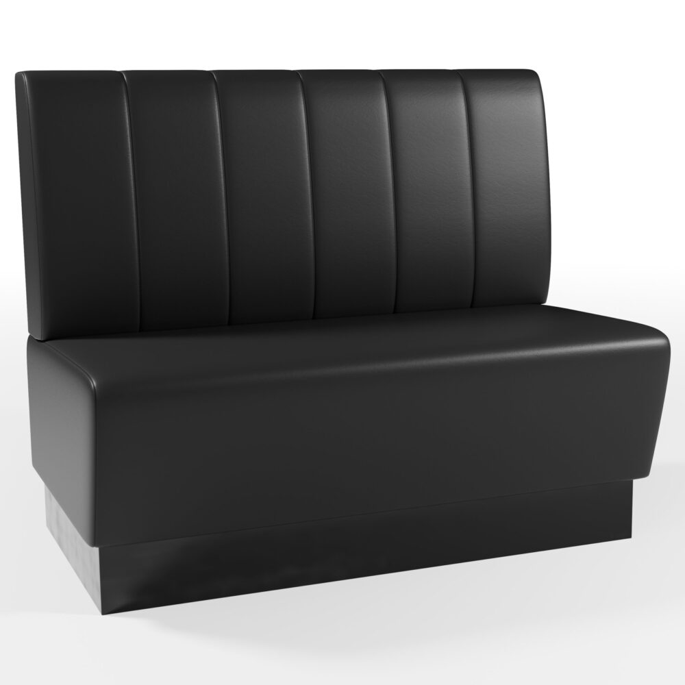 CHR Banket Amsterdam | 100 cm groot | Noir | Verticale randen | Dinerbanket