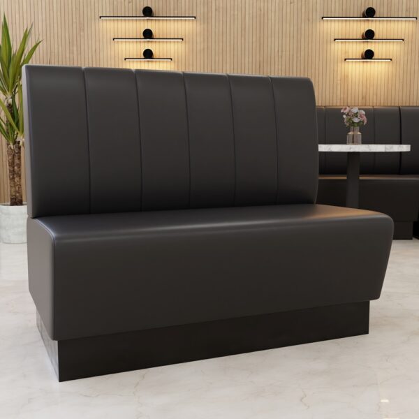 CHR Banket Amsterdam | 100 cm groot | Noir | Verticale randen | Dinerbanket - Afbeelding 2