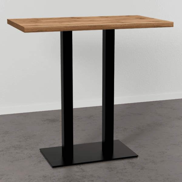 Horeca bartafel 120x70 cm | eiken Rome naturel | gietijzeren onderstel - Afbeelding 2