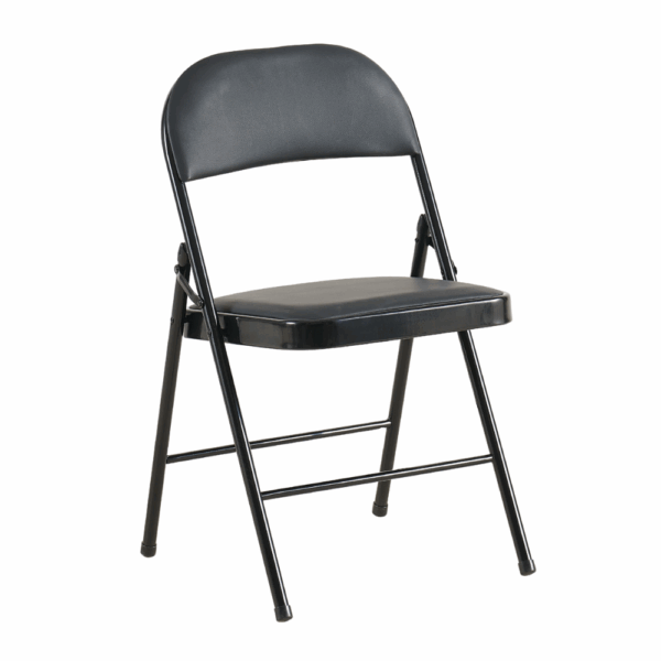 Set van 6 klapstoelen Fiona gestoffeerd | zwart | leer | commerciële stoel - Afbeelding 2