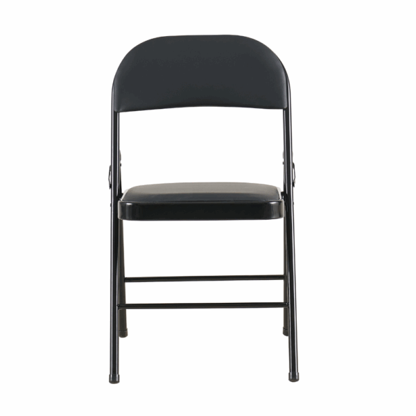 Set van 6 klapstoelen Fiona gestoffeerd | zwart | leer | commerciële stoel - Afbeelding 3
