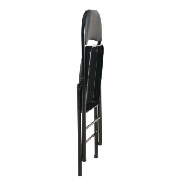 Set van 6 klapstoelen Fiona gestoffeerd | zwart | leer | commerciële stoel - Afbeelding 6
