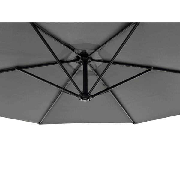 Rimini zweefparasol | Zijstokparasol Ø 3 m | Grijs - Afbeelding 6