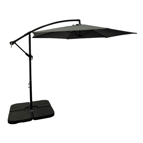 Rimini zweefparasol | Zijstokparasol Ø 3 m | Grijs - Afbeelding 2
