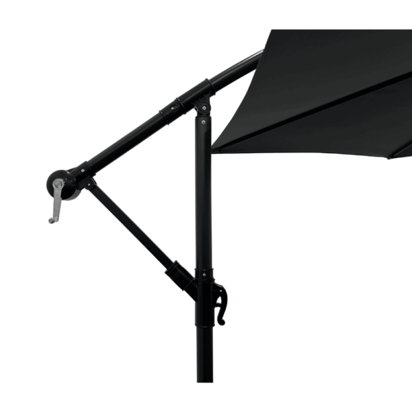 Rimini zweefparasol | Zijstokparasol Ø 3 m | Grijs - Afbeelding 4