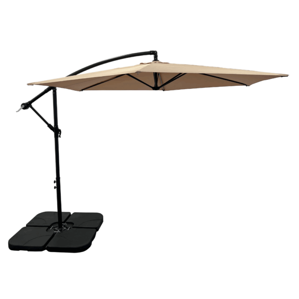Rimini zweefparasol | Zijstokparasol Ø 3 m | Taupe