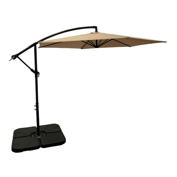 Rimini zweefparasol | Zijstokparasol Ø 3 m | Taupe - Afbeelding 3