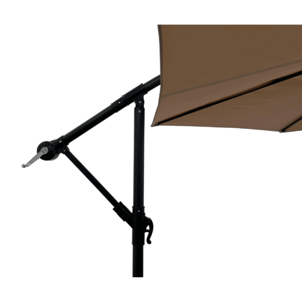 Rimini zweefparasol | Zijstokparasol Ø 3 m | Taupe - Afbeelding 4