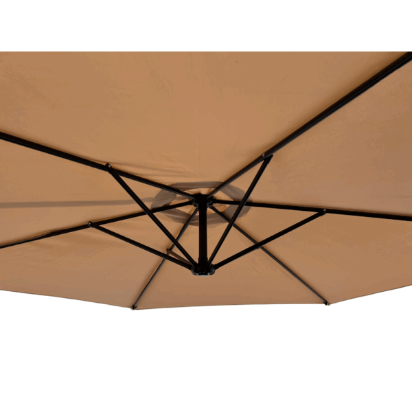Rimini zweefparasol | Zijstokparasol Ø 3 m | Taupe - Afbeelding 5