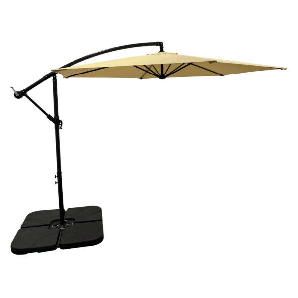 Rimini zweefparasol | Zijstokparasol Ø 3 m | Beige - Afbeelding 2