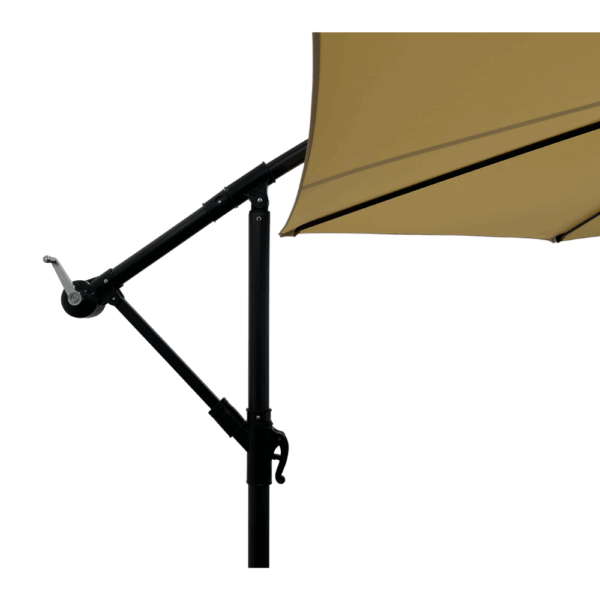 Rimini zweefparasol | Zijstokparasol Ø 3 m | Beige - Afbeelding 4
