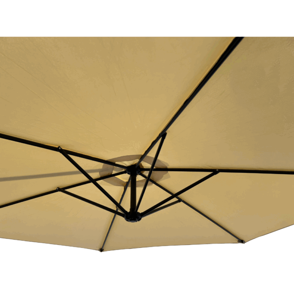 Rimini zweefparasol | Zijstokparasol Ø 3 m | Beige - Afbeelding 5