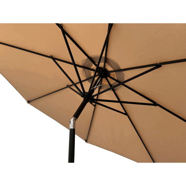 Verona | Middelste parasol Ø 3 m | Taupe - Afbeelding 4