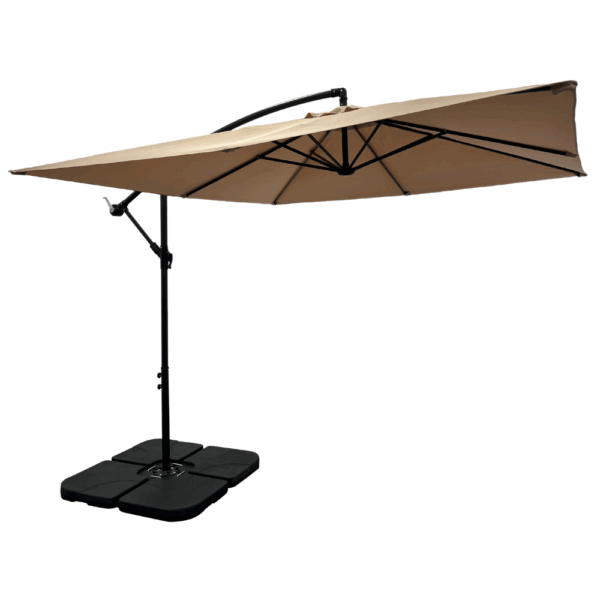 Sorrento zweefparasol 2,5 x 2,5 m | taupe - Afbeelding 2