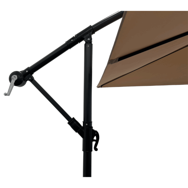 Sorrento zweefparasol 2,5 x 2,5 m | taupe - Afbeelding 4