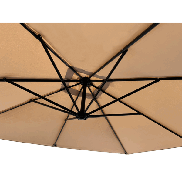 Sorrento zweefparasol 2,5 x 2,5 m | taupe - Afbeelding 5