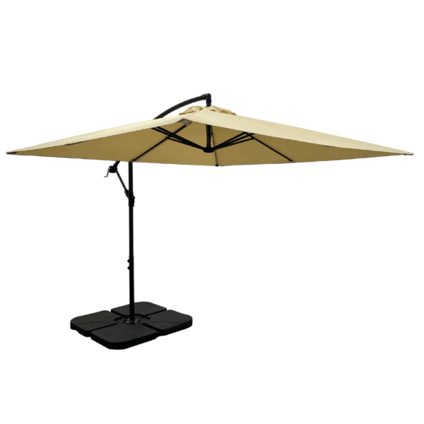 Sorrento zweefparasol | Zijstokparasol 2,5 x 2,5 m | Beige - Afbeelding 2
