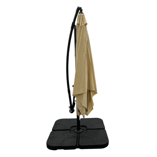 Sorrento zweefparasol | Zijstokparasol 2,5 x 2,5 m | Beige - Afbeelding 3