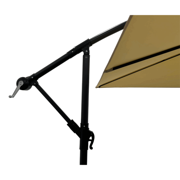 Sorrento zweefparasol | Zijstokparasol 2,5 x 2,5 m | Beige - Afbeelding 4