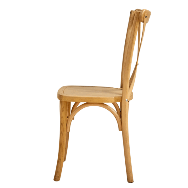 Lano | Crossback houten stoel | houten zitting | stapelbaar - Afbeelding 3