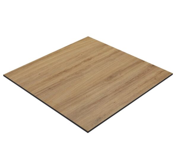 Horeca terras tafel Borkum | 70x70 cm | HPL Compact Natuurlijk Eiken | Made In Germany - Afbeelding 3