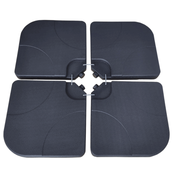 Paraplubak | 4-delig zwart | 100×100 cm | tot 80?kg | HDPE - Afbeelding 3