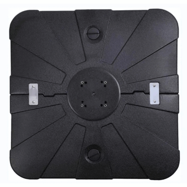 Parasolvoetplaat zwart | 85×85 cm | HDPE | Vulbaar tot 130 kg - Afbeelding 2