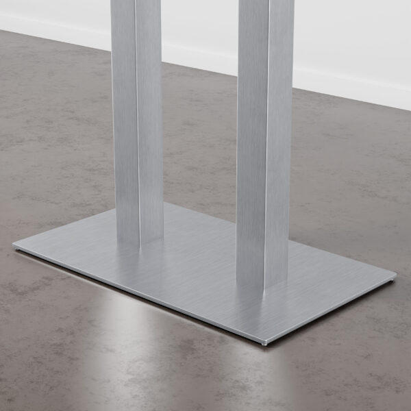Horecatafel 110x60 cm | donker marmer | roestvrijstalen frame - Afbeelding 2