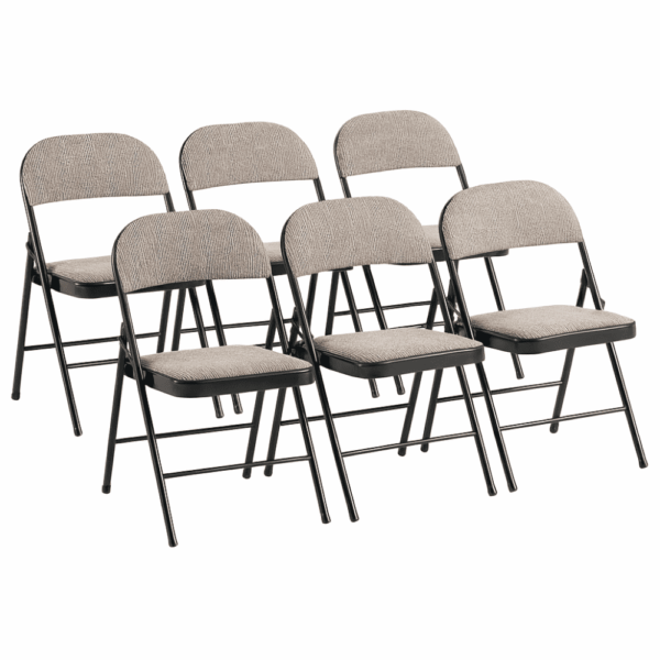 Set van 6 Fiona | Multifunctionele klapstoel gestoffeerd | Bruin