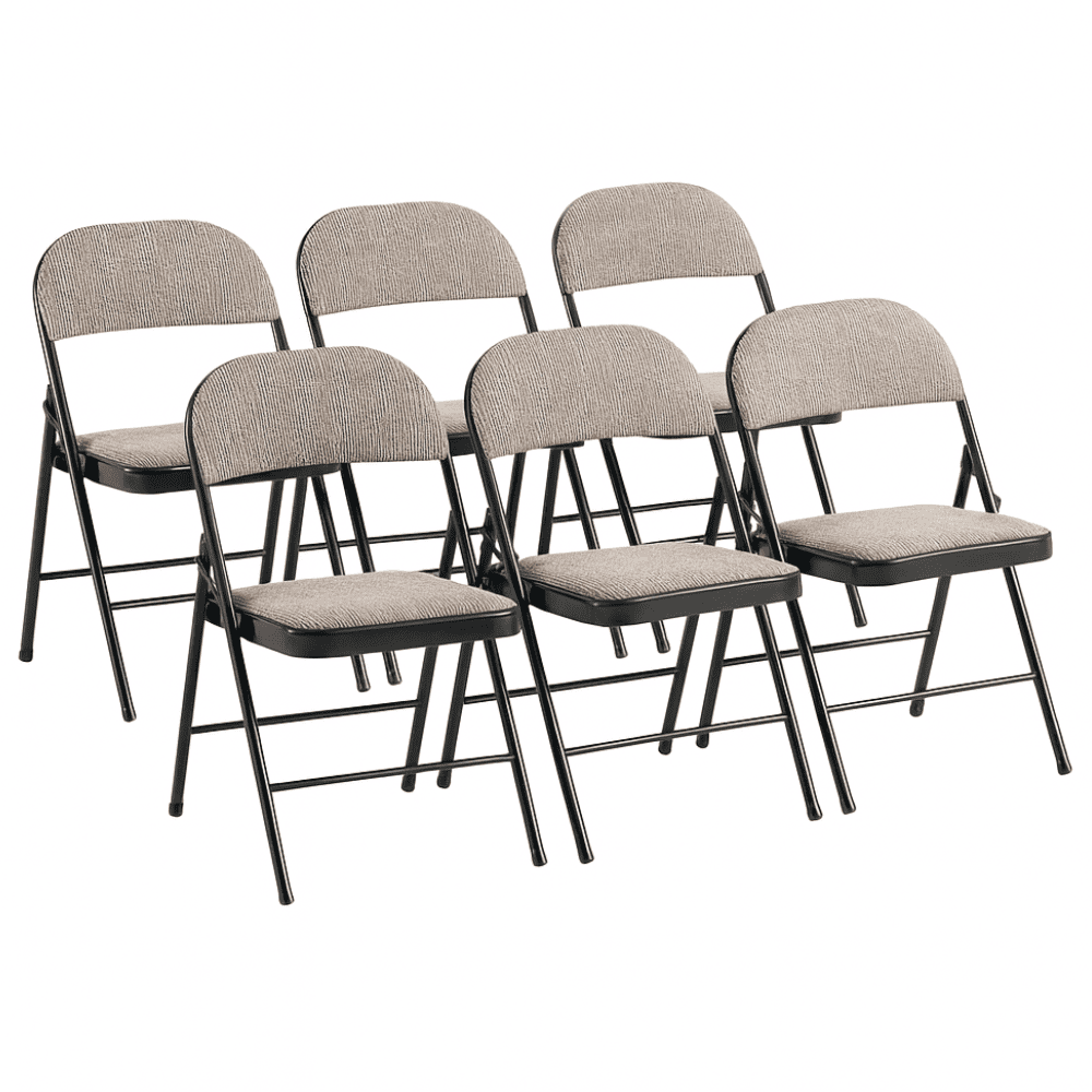 Set van 6 Fiona | Multifunctionele klapstoel gestoffeerd | Bruin