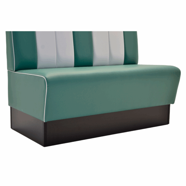 Horeca bank Americano Retro | Diner bank turquoise & wit | 140 cm breed | Amerikaanse bank - Afbeelding 3