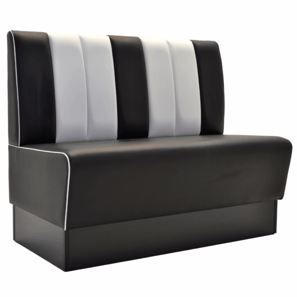 Gastro bank Americano Retro | DINERBANK- ZWART & WIT - 120CM breed