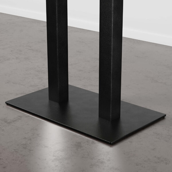 Horeca salontafel 140x80 cm | donker marmer | gietijzeren onderstel - Afbeelding 3