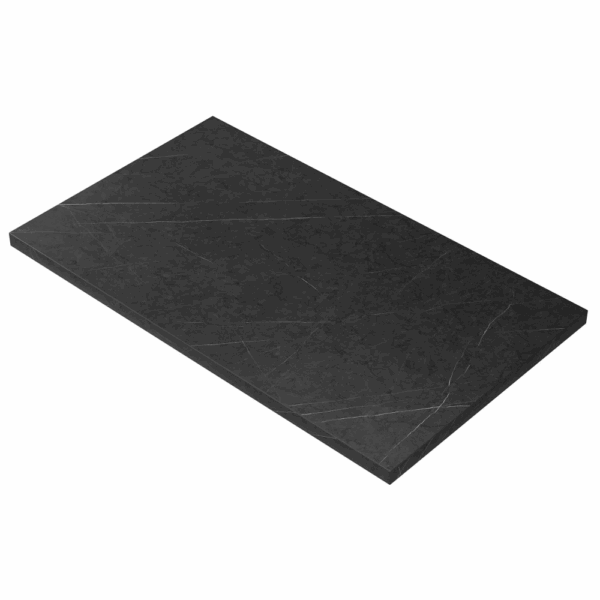 Horeca eettafel 140x80 cm | donker marmer | stalen U-frame - Afbeelding 4