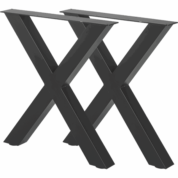 Horeca eettafel 200x90 cm | Artisanaal eiken | X-frame staal - Afbeelding 3