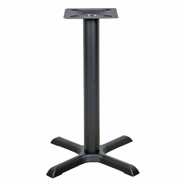 Horecatafel 80x80 cm | donker marmer | gietijzeren frame met kruisvoet - Afbeelding 5