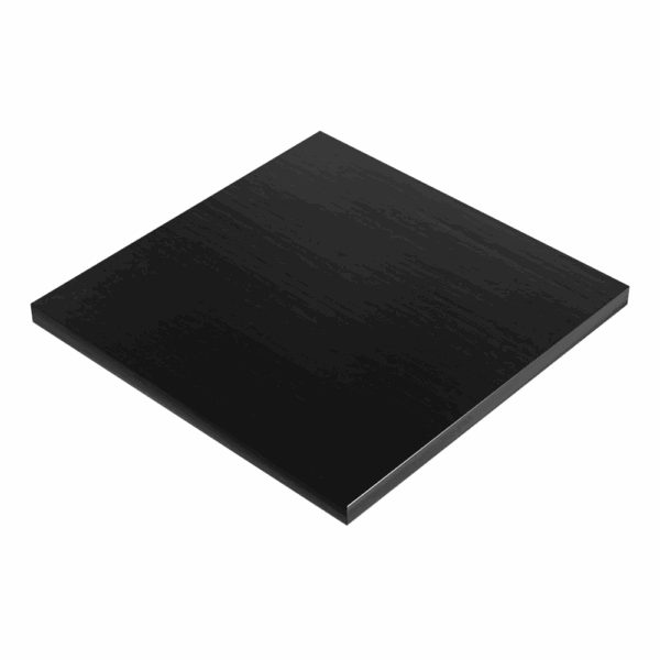 Horeca bartafel 50x50 cm | donker houtlook | gietijzeren frame met kruisvoet - Afbeelding 4
