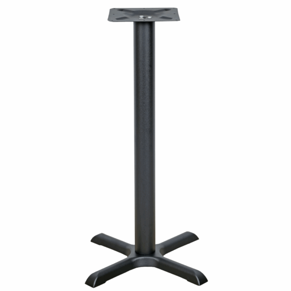 Horeca bartafel 50x50 cm | donker houtlook | gietijzeren frame met kruisvoet - Afbeelding 5